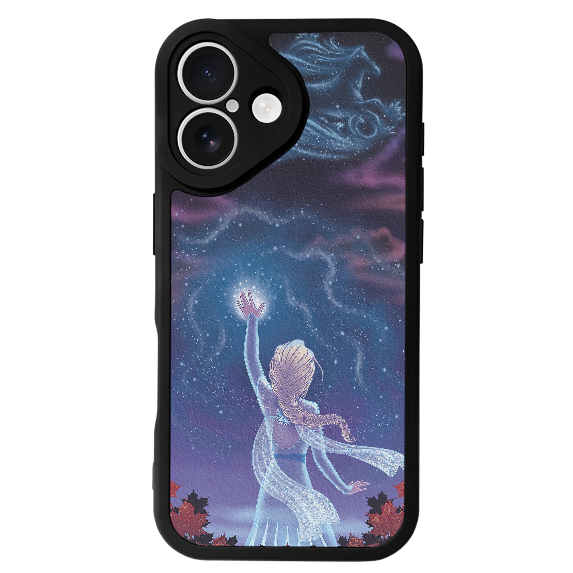 （画像用） アナと雪の女王 アンナ エルサ Frozen Anna Elsa 【iPhone 16シリーズ対応】シリコンスマホケース（レザー調） 材質：シリコン